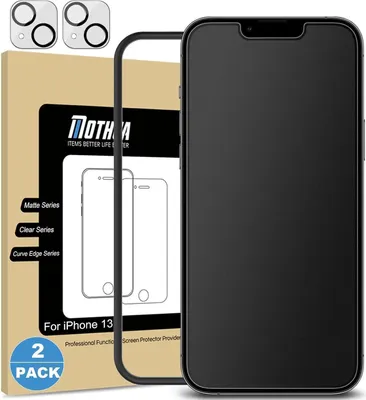 Obrázok produktu pre Mothca matná ochranná fólia iPhone 13 (2+2 kusy) 6,1 palcová 9H matná ochrana obrazovky ochrana fotoaparátu