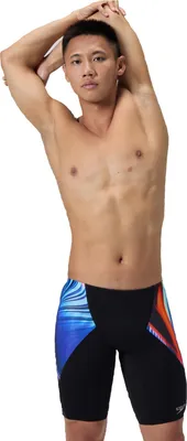 Zdjęcie produktu dla Speedo Club Training Spodenki kąpielowe z nadrukiem V-Cutt męskie granatowo-pomarańczowe rozmiar 8