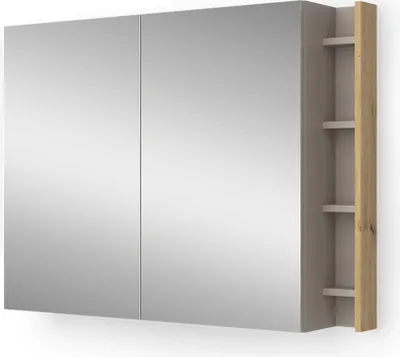 Immagine prodotto di Specchio contenitore bagno Vicco Edelin Cachemire 100 x 75 cm con ripiani, Model 57993