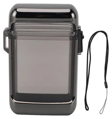 Imagen del producto de Estuche para cigarrillos de plástico, impermeable, transparente, con cordón, color