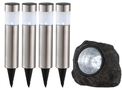 Produktbild von 5er Set LED Solarlampen in verschieden Designs