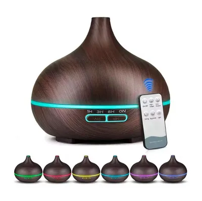 Produktbild von LED Ultraschall Luftbefeuchter, 500ml Aroma Diffuser, Aromatherapie Duftlampe 7 Farben mit Fernbedienung
