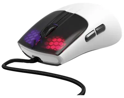 Produktbild von Marvo M727 Gaming-Maus, kabelgebunden, 12000 DPI, weiß, 47 g