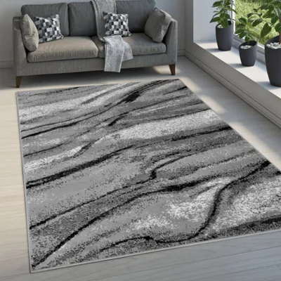 Zdjęcie produktu dla Prostokątny dywan 160x220 cm LUKEN - szary / czarny