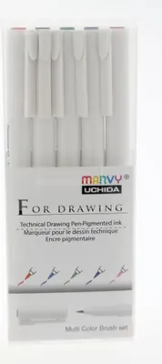 Produktbild von Marvy Uchida Fineliner Set 0,3 mm Multi Farbe 5 Stück Zeichenstifte
