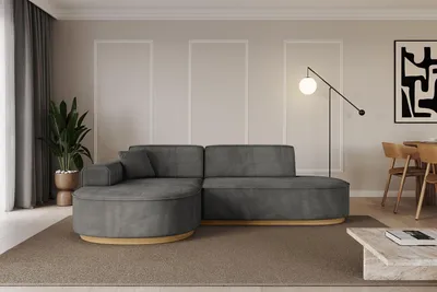 Produktbild von ALTDECOR Ecksofa in L-Form  MARI-L1-v2 - 243x171x83 cm Dunkelgrau -  Corner Sofa Bett Eckcouch Couch Wohnlandschaft Cauchsofa