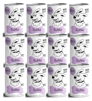 Zdjęcie produktu dla Mokra karma dla psa Paka Zwierzaka Pepe Rabbit 99% królik 12x400g