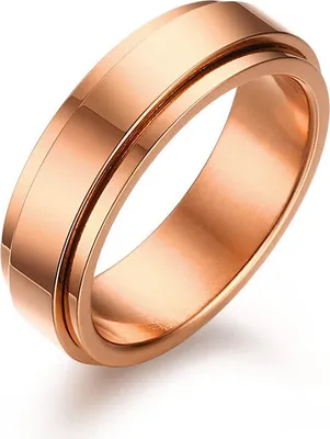 Produktbild von Drehring rosegold: Spinning Ring aus Edelstahl 67 (21.3 mm Ø)
