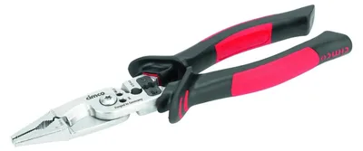 Image de Pince multifonction Cimco 8-en-1, 220 mm, e VDE, isolée, rouge/noir, 1 pièce