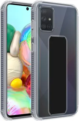 Produktbild von Cadorabo Schutzhülle für Samsung Galaxy A51 4G / M40s Hülle in Schwarz Etui TPU Silikon Case Cover Standfunktion