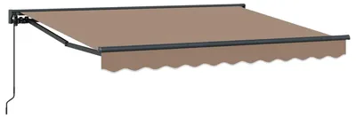 Image de vidaXL, store manuelle de terrasse, couleur taupe, 4 x 2 mètres
