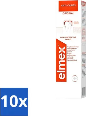 Produktbild von Elmex Anti-Karies Zahnpasta Original 75 ml - Vorteilspack - 10 Stücke