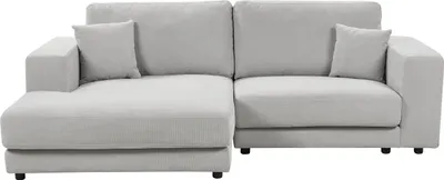 Produktbild von BELIANI Ecksofa Hellgrau Stoff L-förmig 3-Sitzer Sofa mit Chaiselongue Rechtsseitig Wohnzimmermöbel Modern Wohnzimmer Ausstattung Wohnecke Sitzecke