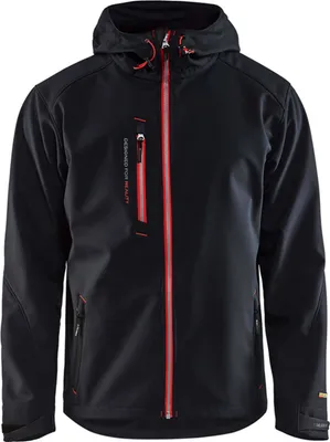 Produktbild von Blakläder Softshelljacke 49492517 schwarz/rot Uni, M