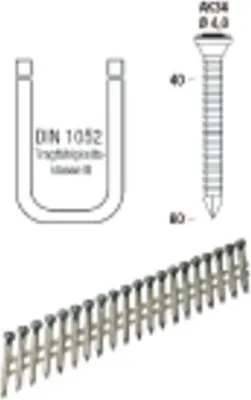 Diagrams and a product image of nails.