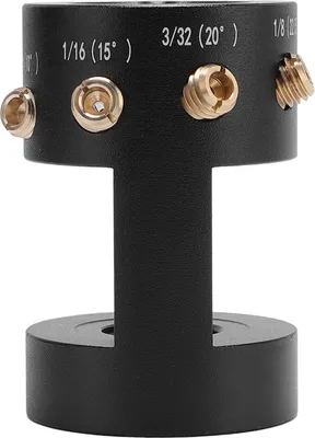 Image de Tête d'affûtage TIG en tungstène avec 4 vis de guidage en laiton Ajustement multi-angle Outil d'affûtage en tungstène pour le soudage TIG de précision