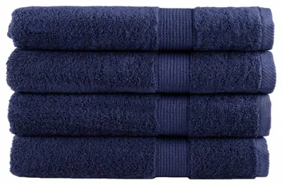 Zdjęcie produktu dla Ręczniki vidaXL Premium SOLUND, 4 szt., granatowe, 100 x 200 cm, 600 g/m²