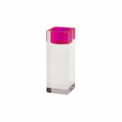 Immagine prodotto di Compagnia del regalo Portacandele Sari L, portacandele, luce decorativa, vetro cristallo, rosa/trasparente, h 13,6 cm, 1127505013