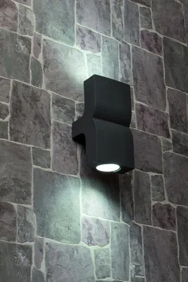 Produktbild von Faro 74408, Wandbeleuchtung für den Außenbereich, Dunkles Grau, Aluminium, IP44, I, GU10