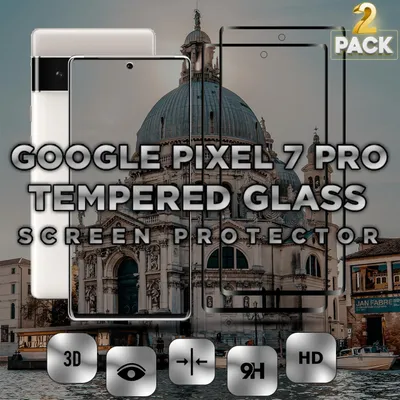 Zdjęcie produktu dla 2-pak Google Pixel 7 Pro Szkło ochronne na ekran - Szkło hartowane 9H - Super jakość 3D