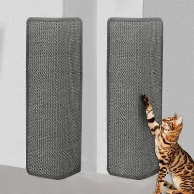 Image de Tapis à griffer pour chats 50 x 25 cm en sisal, à fixer au mur