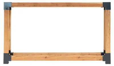 Image de Westmann Étagère en bois de mélèze pour bois de cheminée Michel 9 Extérieur naturel 138x40x180 cm