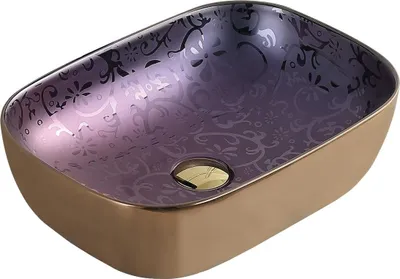 Image de Lavabo MEXEN RITA motif violet/doré 45 cm