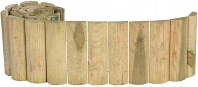 Produktbild von Garten-Rollbordüre aus Holzpalisaden 4,6x30x200 cm