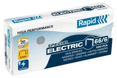 Obrázok produktu pre Rapid 66/6, Balík svoriek, 6 mm, 5000 svoriek, 66/6, Nerezová oceľ, 20 listy