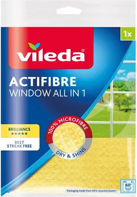 Zdjęcie produktu dla Vileda 151708, Mikrofibra, Poli(octan winylu) (PVA), Żółty, Pranie w pralce, 60 °C, Niemcy, CE, WEEE