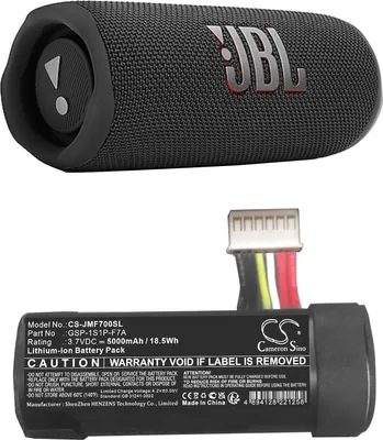 Produktbild von TECHTEK Akku Kompatibel mit [JBL] F7A, Flip 7, Flip7G Ersetzt GSP-1S1P-F7A, für I0314A