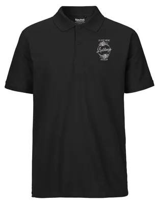 Produktbild von Huuraa Herren Polo Shirt Du Bist Lieblings Kollegin XXL Black Bio Baumwolle Fairtrade Poloshirt Geschenkidee