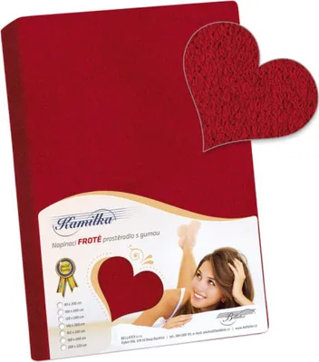 Produktbild von Frottee Spannbettlaken Rot 120x200 cm, 25 cm Eckhöhe, 180 g/m², weich & anschmiegsam