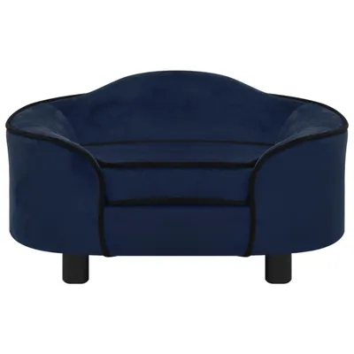 Image de vidaXL Canapé pour chien bleu 67x47x36 cm peluche