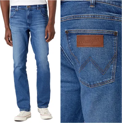 Produktbild von WRANGLER, Herren Jeanshosen, Straight fit, GREENSBORO, W38 L32, Blau, Jeans, baggyjeans, buggy