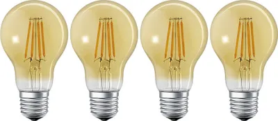 Produktbild von 4 x Ledvance LED Smart+ Filament A60 Birne 6W = 52W E27 Gold 680lm extra warmweiß 2400K Dimmbar App Google Alexa ZigBee