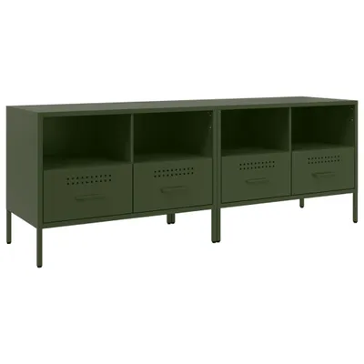 Produktbild von vidaXL TV-Schränke 2 Stk. Olivgrün 68x39x50,5 cm Stahl