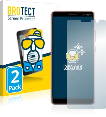 Produktbild von 2x BROTECT Schutzfolie für Nokia 7 Plus Displayschutz Displayschutzfolie Folie Matt Entspiegelungsfolie