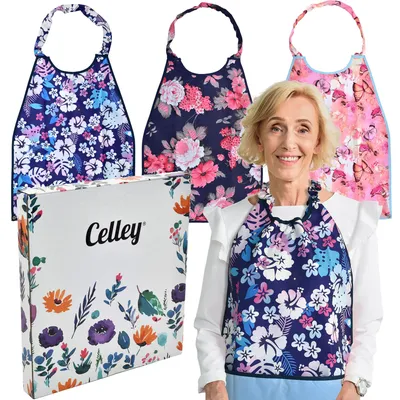 Produktbild von Celley Lätzchen für Erwachsene (3er-Pack), Geschenk für ältere Menschen, wiederverwendbar und waschbar