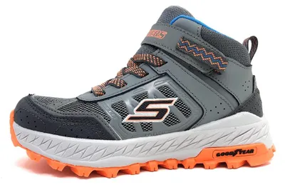 Immagine prodotto di Stivali da trekking Skechers Fuse Tread per bambini, modello stringato, colore grigio, ideali per il tempo libero