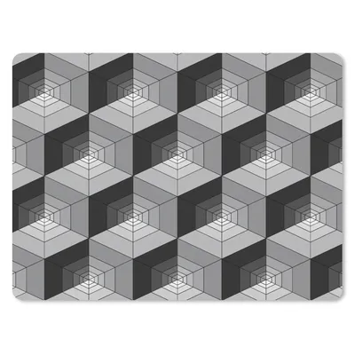 Produktbild von MuchoWow® Mauspad Mousepad Muster - Würfel - 3D 40x30 cm - Mousepads - Maus Mat - Pad - Mausunterlage - Anti Rutsch