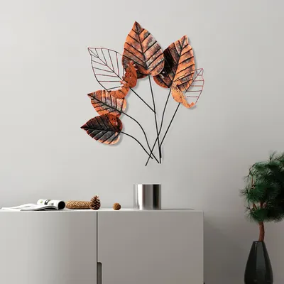 Immagine prodotto di Wallity, Feuille 3, Accessorio decorativo da parete in metallo, 100 % METALLO, Multicolore, 73 x 76 x 4 cm