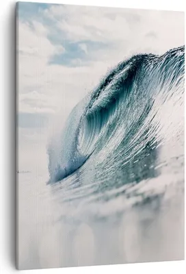 Produktbild von Bild auf Leinwand - Leinwandbild - Einteilig - Welle Meer Ozean - 50x70cm - Wand Bild - Wanddeko - Wandbilder - Leinwanddruck - Kunstdruck - Wanddekoration - Leinwand bilder - Wandbild - PA50x70-4516