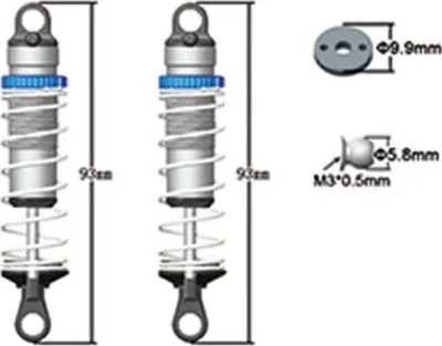Produktbild von Amewi MA364 Stoßdämpfer hinten AM10SC