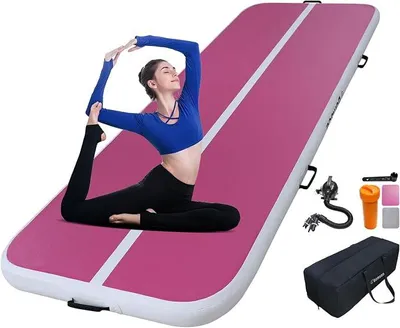 Imagen del producto de Colchoneta de gimnasia, colchoneta inflable, esterilla de gimnasia inflable, esterilla para gimnasia en casa, esterilla inflable para gimnasia (disponible en 2m, 3m, 4m, 5m y 6m)