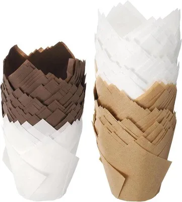 Produktbild von Braun/Weiß/Kaffee Cupcake Muffin Backförmchen 150 Stück