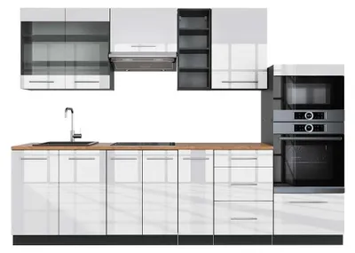 Immagine prodotto di Cucina componibile Vicco Fame-Line Bianco lucido/antracite 280 cm , PL Rovere, Model 42125