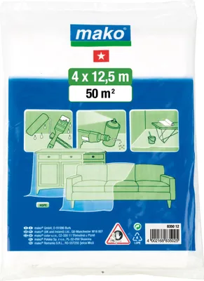 Produktbild von Standard Malerplane Malerfolie Abdeckfolie Allzweckplane 4x12,5m