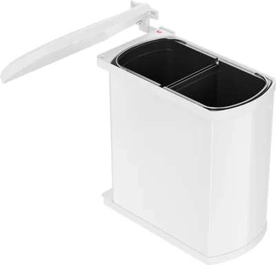 Produktbild von Hailo Duo 3416. Abfallsammler, weiß.  - Mülleimer