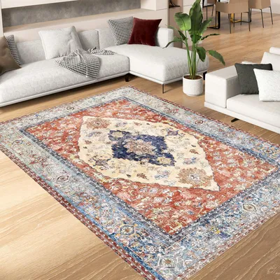Zdjęcie produktu dla Dywan o krótkim włosiu - Antypoślizgowa podkładka - Vintage 200 x 280 cm